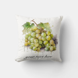 Cojín Decorativo Uvas acuáticas de viñedo, personalizado