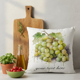 Cojín Decorativo Uvas acuáticas de viñedo, personalizado