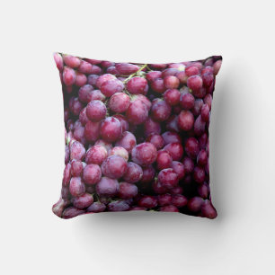 Cojín Decorativo Uvas De Vino Rojo: Fondo Lusoso.