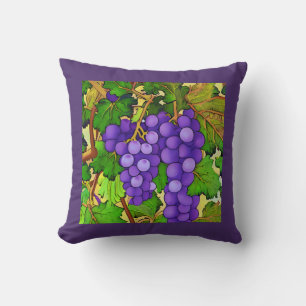 Cojín Decorativo Uvas moradas en una uva