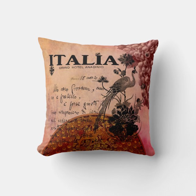 Cojín Decorativo Uvas rosadas Italia (Anverso)
