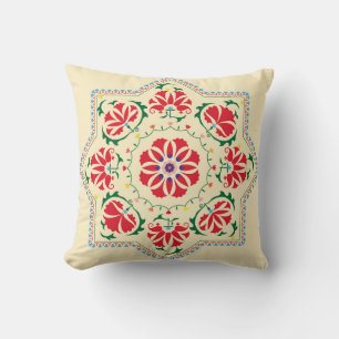 Cojín Decorativo Uzbek ethnic vintage ornament suzanisuzani, fabric