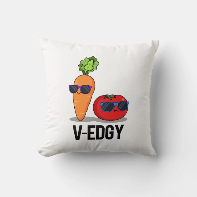 Cojín Decorativo V-Edgy Funny Veggie Pun (Anverso)