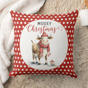 Cojín Decorativo Vaca de Navidad con juego de palabras