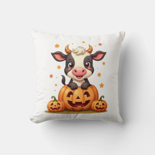 Cojín Decorativo Vaca del Parche de Calabaza
