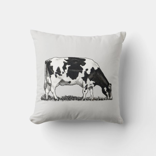 Cojín Decorativo Vaca lechera Holstein (Anverso)