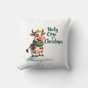 Cojín Decorativo Vaca Sagrada Es Navidad Camiseta Vaca Sagrada de N
