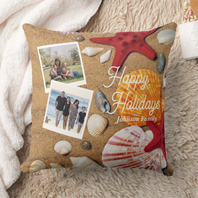 Cojín Decorativo Vacaciones costeras marinas tropicales en el océan (Manta)