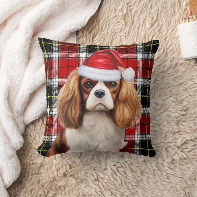 Cojín Decorativo Vacaciones de los Navidades de Cavalier King Charl (Manta)