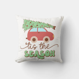 Cojín Decorativo Vacaciones De Los Navidades De La Temporada Retro