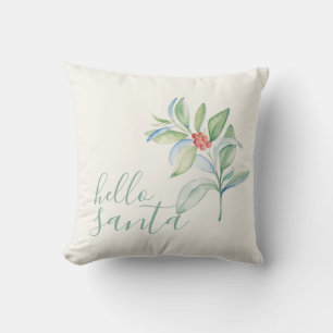 Cojín Decorativo Vacaciones de los Navidades de Watercolor Holly Be