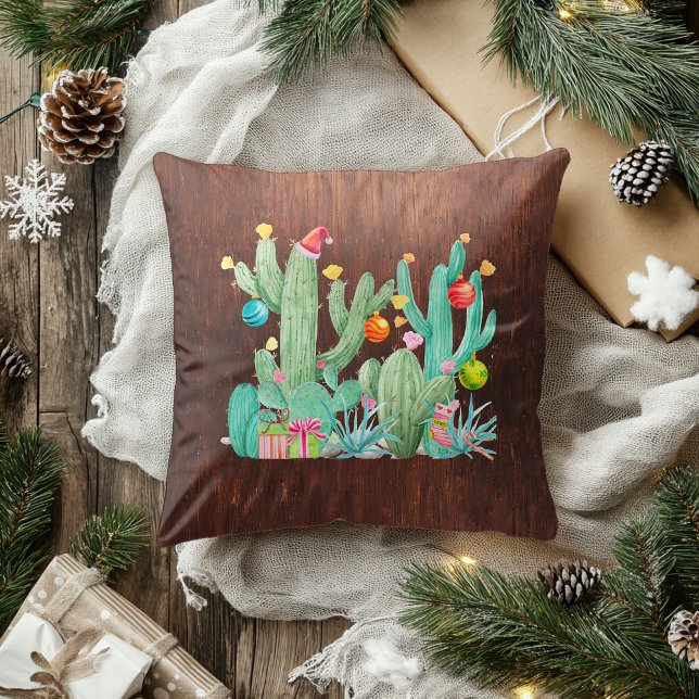 Cojín Decorativo Vacaciones de Navidad en el Desierto de Cactus al  (Subido por el creador)