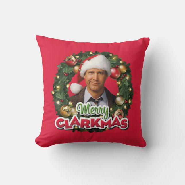 Cojín Decorativo Vacaciones de navidades | Merry Clarkmas (Anverso)