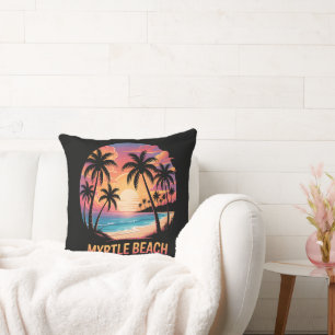Cojín Decorativo Vacaciones en Myrtle Beach Surfista 