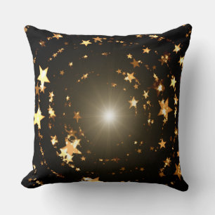 Cojín Decorativo Vacaciones felices en negro y oro