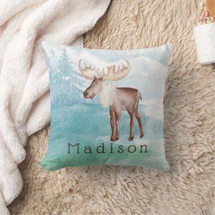 Cojín Decorativo Vacaciones personalizadas de alce suave
