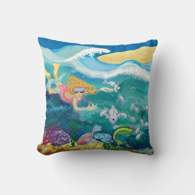 Cojín Decorativo vacaciones tropicales (Anverso)