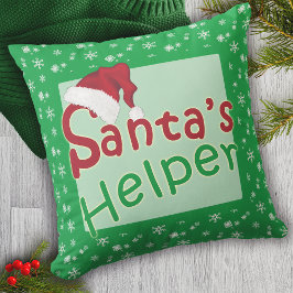 Cojín Decorativo Vacaciones verdes de Santa Hat