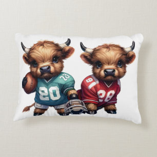 Cojín Decorativo Vacas de las Tierras Altas y Fútbol