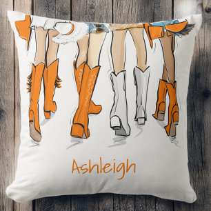 Cojín Decorativo Vacas de Tennessee Naranja Personalizadas
