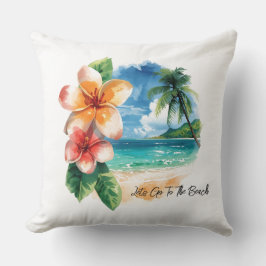 Cojín Decorativo Vacation, Lets Go To The Beach 