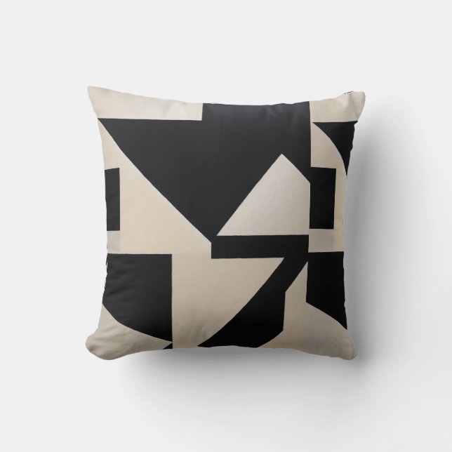 Cojín Decorativo "Vacío perpendicular - Negro de inspiración suprem (Anverso)