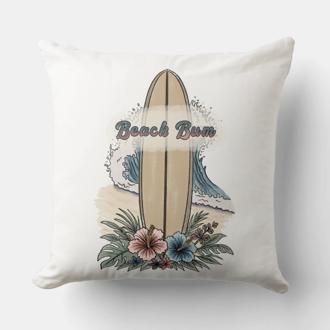 Cojín Decorativo Vagabundo de la playa (Anverso)