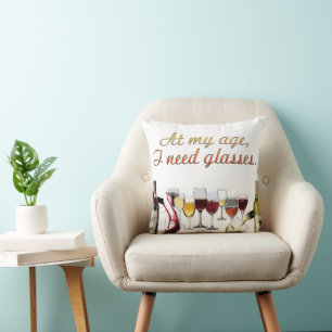 Cojín Decorativo Vajilla para vino de SlipperyJoe's con juego de pa