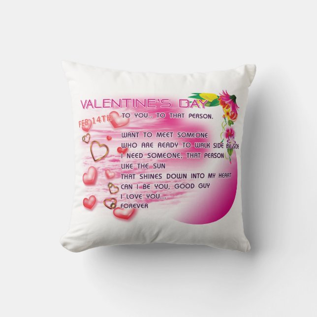 Cojín Decorativo Valentine 2026 Pillow (Anverso)