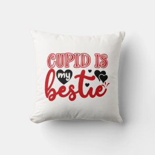 Cojín Decorativo Valentine Art Cupid es mi Bestie