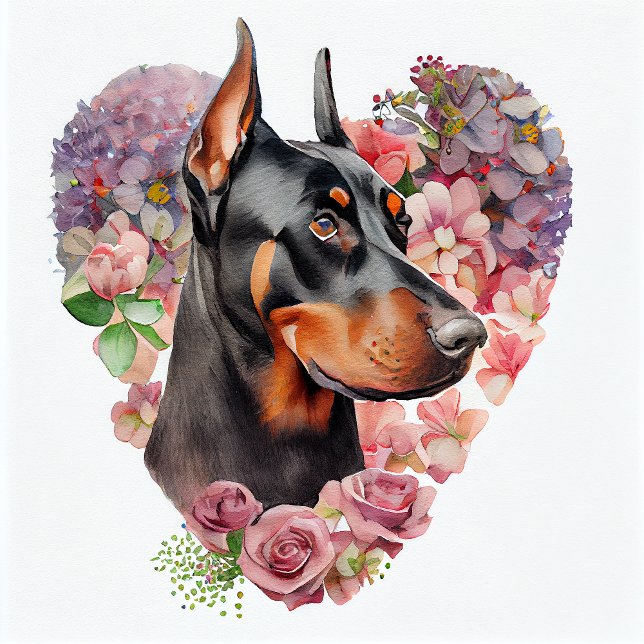 Cojín Decorativo Valentine Doberman Pinscher Dog (Subido por el creador)