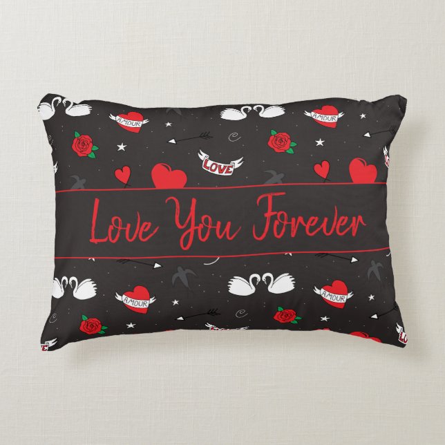 Cojín Decorativo Valentine Forever Love Romantic (Anverso)