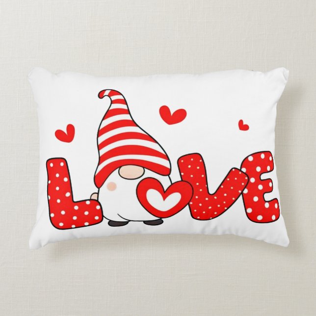 Cojín Decorativo Valentine gnome (Anverso)