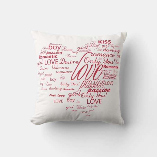 Cojín decorativo Valentine Heart (Anverso)