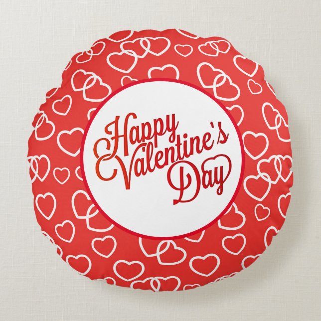 Cojín decorativo Valentine Hearts (Anverso)