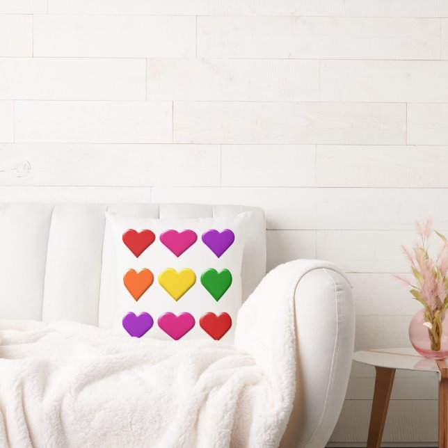 Cojín Decorativo Valentine Hearts Pillow (Sofá)