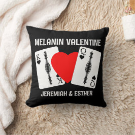 Cojín Decorativo Valentine MELANIN QUEEN KING JUGANDO TARJETAS Pare