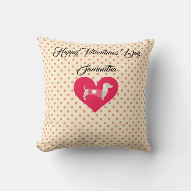 Cojín Decorativo Valentine Pillow Feliz regalo de San Valentín (Anverso)