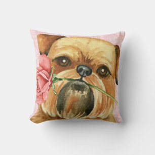 Cojín Decorativo Valentine Rosa Brussels Griffon