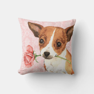 Cojín Decorativo Valentine Rosa Chihuahua