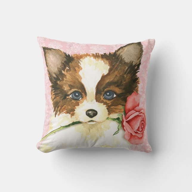 Cojín Decorativo Valentine Rosa Papillon (Anverso)