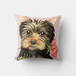 Cojín Decorativo Valentine Rosa Yorkie