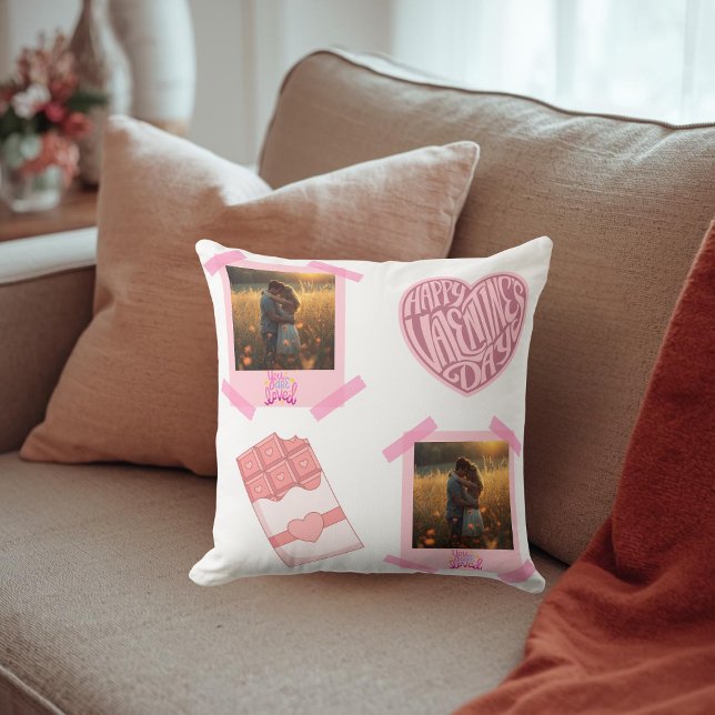 Cojín Decorativo Valentine’s Day Personalized Throw Pillow (Subido por el creador)