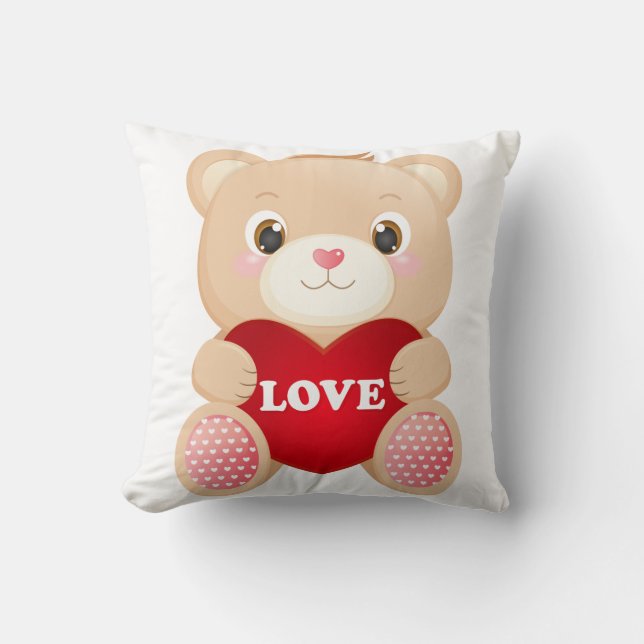 Cojín decorativo Valentine Teddy (Anverso)