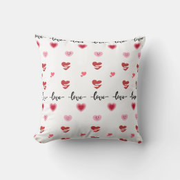 Cojín Decorativo Valentine Throw Pillow love text