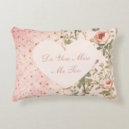 Cojín Decorativo Valentine's Day, Flowers Pixels,Do You Miss Me Too