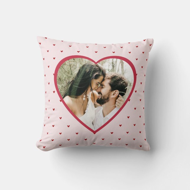 Cojín Decorativo Valentine's Day Hearts Red Photo (Anverso)