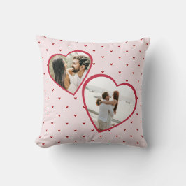 Cojín Decorativo Valentine's Day Hearts Red Photo Collage