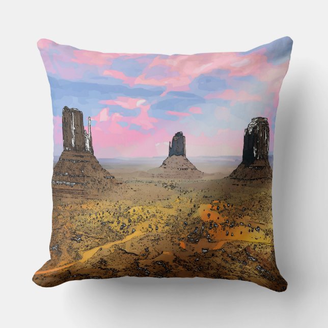 Cojín Decorativo Valle del Monumento. (Anverso)