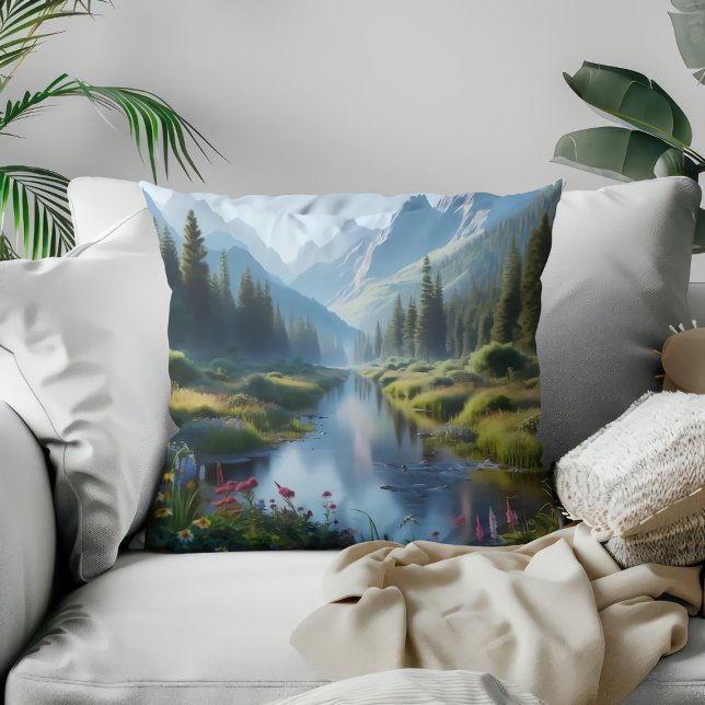 Cojín Decorativo Valle del río sereno (Subido por el creador)